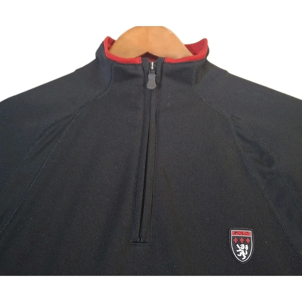 Polo Sport Ralph Lauren Pullover Womens‎ Medium Blue 1/4 Zip  Performance Crest